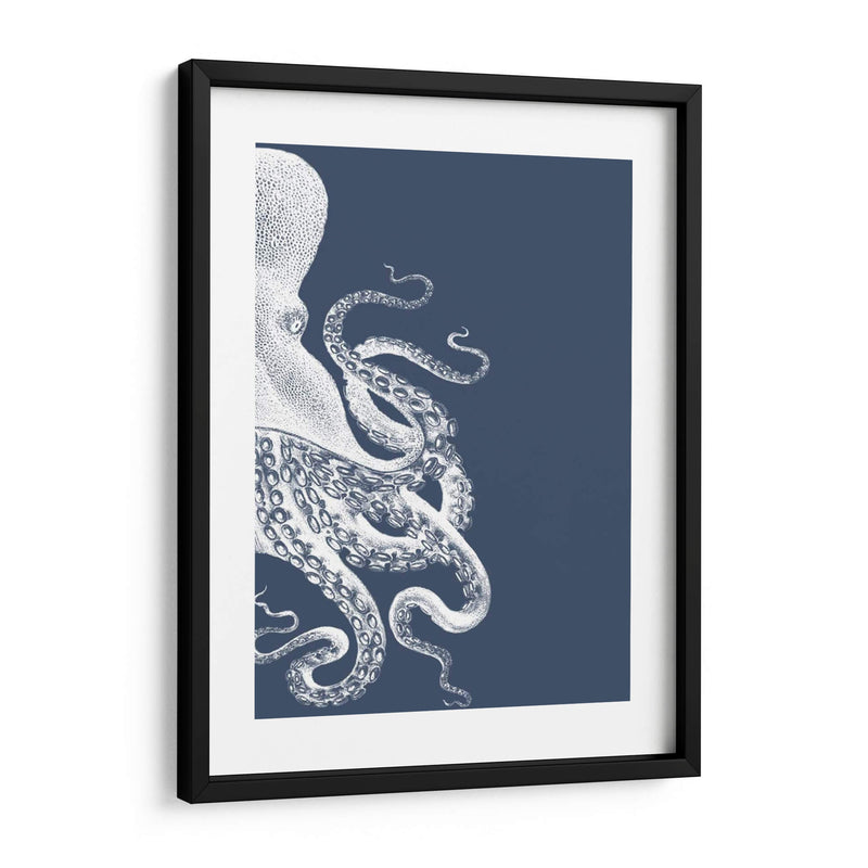 Octopus Índigo Azul Y Crema B - Fab Funky | Cuadro decorativo de Canvas Lab