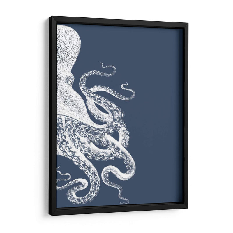 Octopus Índigo Azul Y Crema B - Fab Funky | Cuadro decorativo de Canvas Lab
