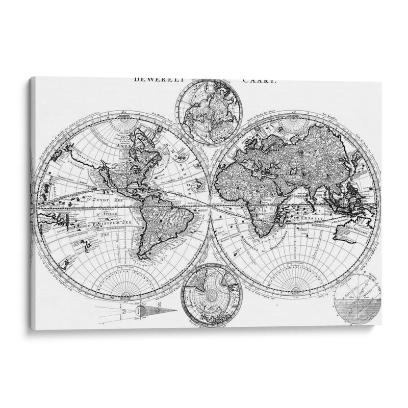 Plan Personalizado Del Mapa Del Mundo - Studio W | Cuadro decorativo de Canvas Lab