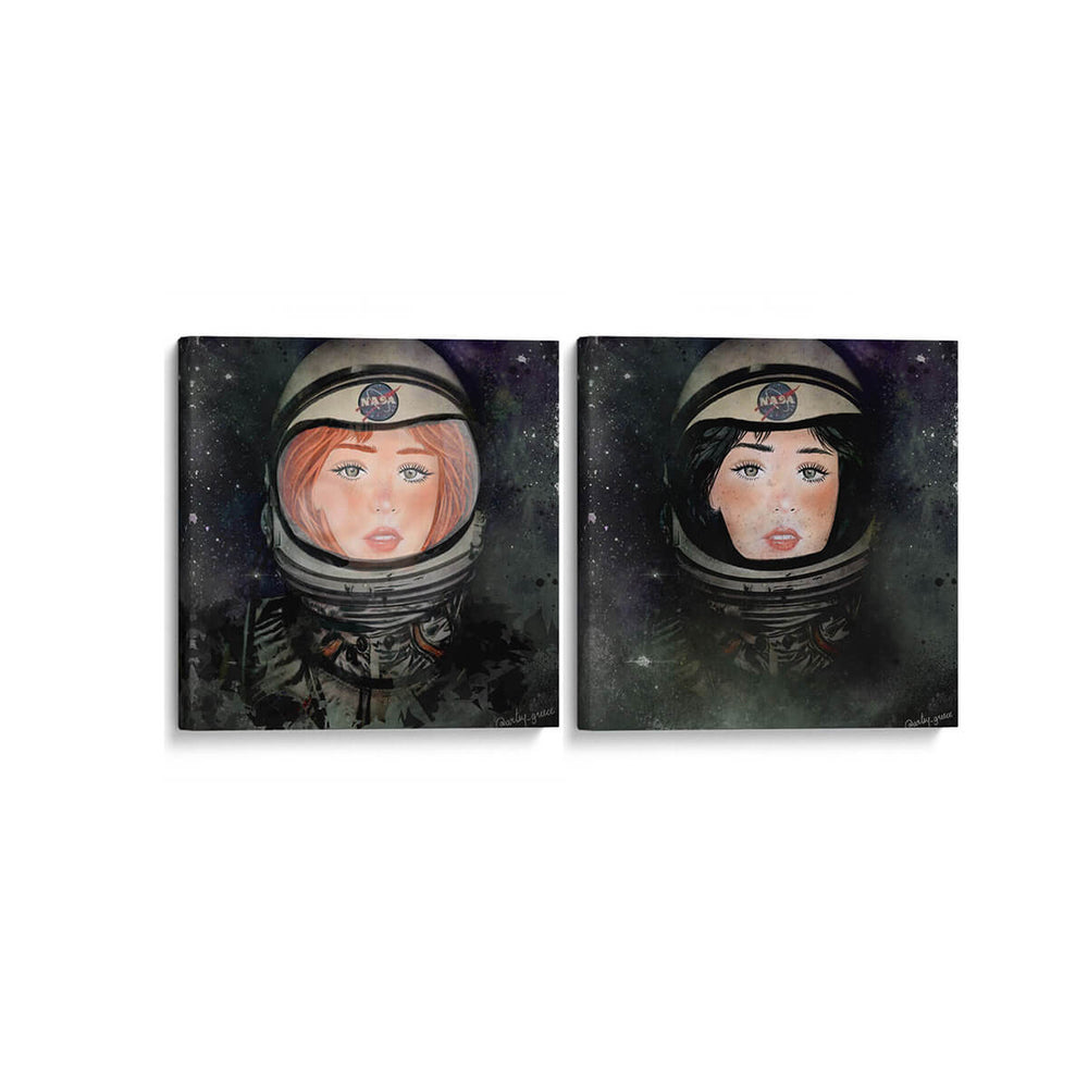 Astronautas - Set de 2 - Artsy Greece - Cuadro decorativo | Canvas Lab