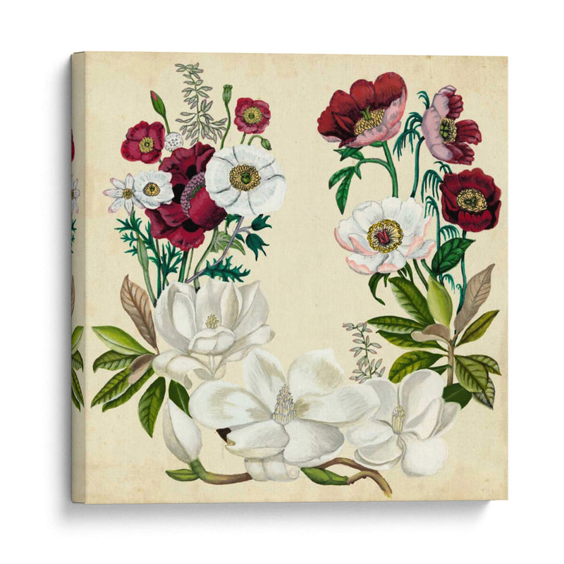 Magnolia Y Corona De Amapola I - Naomi McCavitt | Cuadro decorativo de Canvas Lab