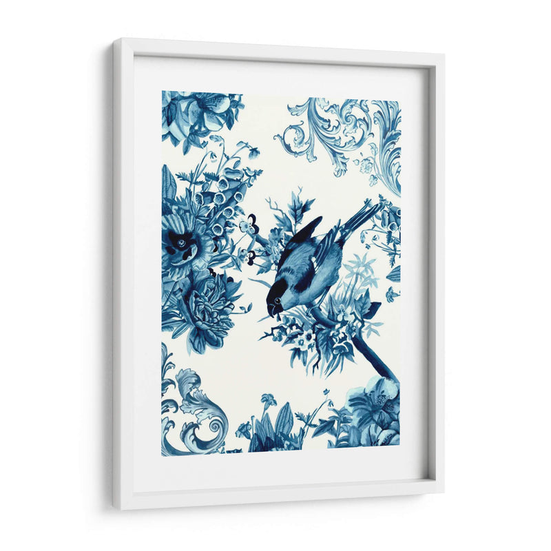 Pájaro Y Rama En Índigo I - Naomi McCavitt | Cuadro decorativo de Canvas Lab