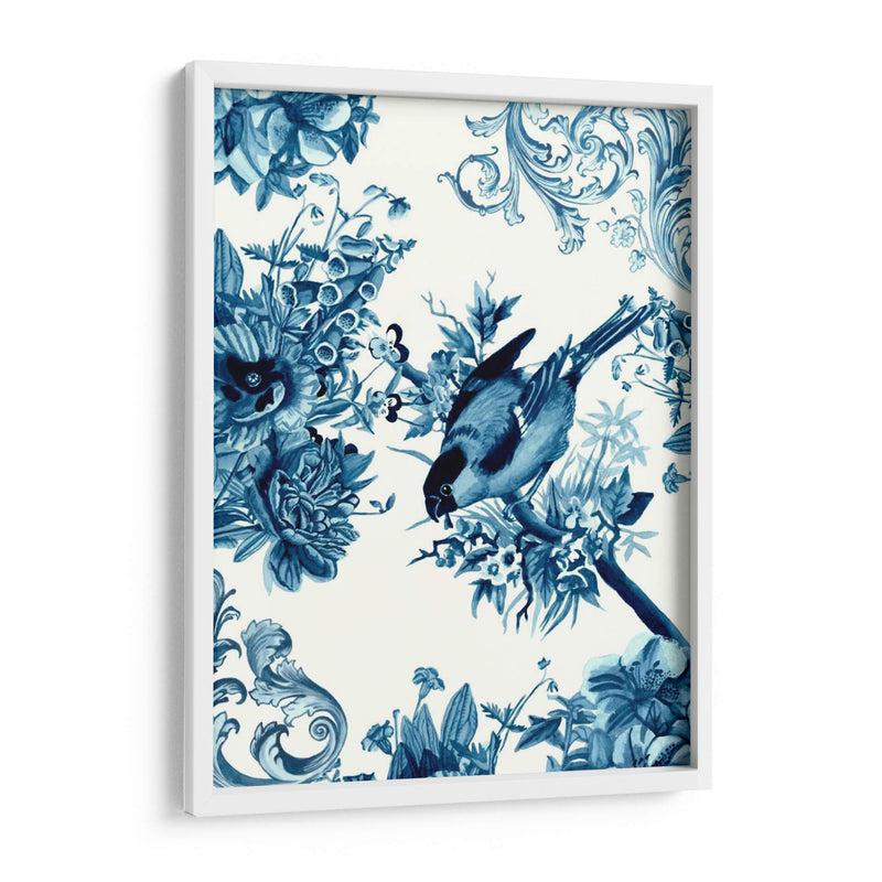 Pájaro Y Rama En Índigo I - Naomi McCavitt | Cuadro decorativo de Canvas Lab