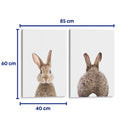 Bunny Front & Back - Set de 2 - Cuadro decorativo | Canvas Lab