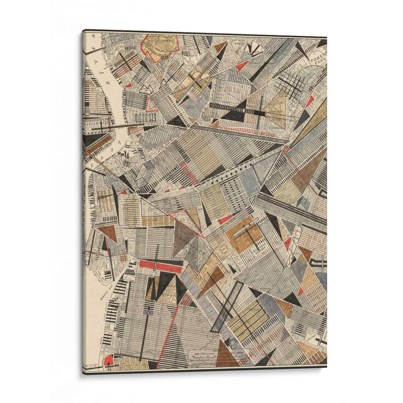 Mapa Moderno De Brooklyn - Nikki Galapon | Cuadro decorativo de Canvas Lab