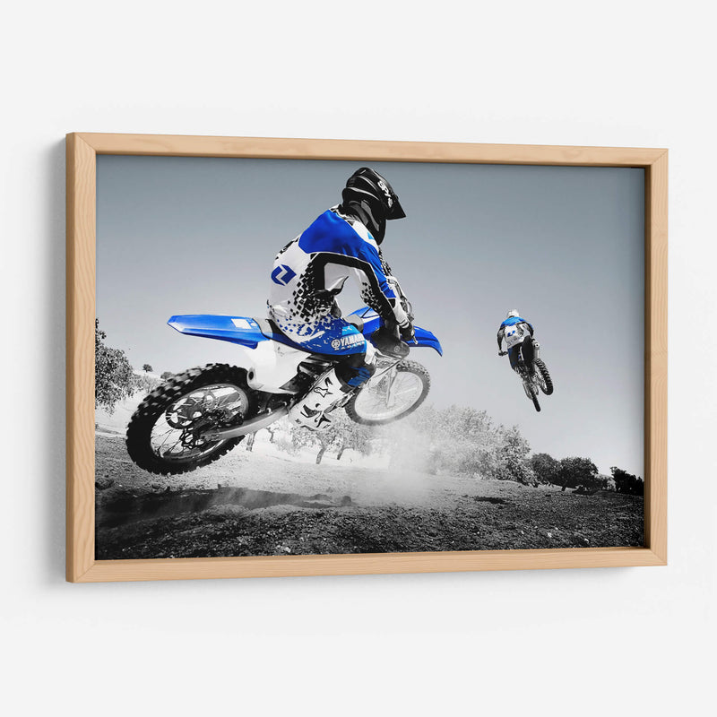 Motocross azul | Cuadro decorativo de Canvas Lab
