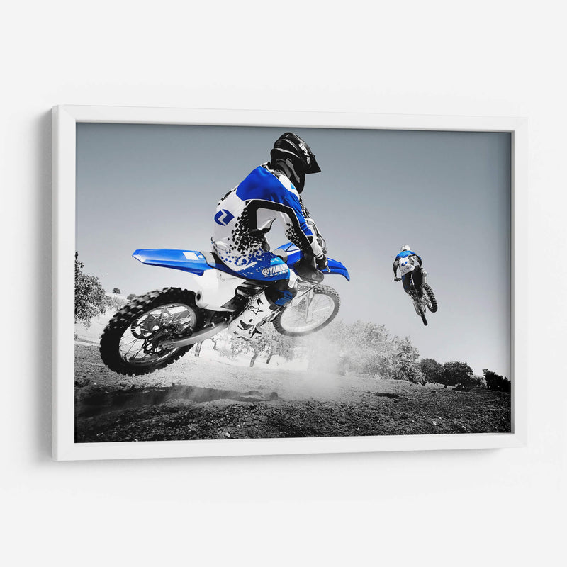 Motocross azul | Cuadro decorativo de Canvas Lab