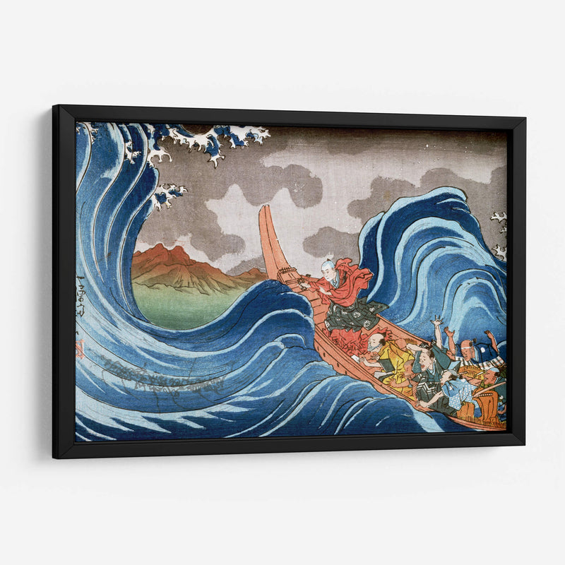 Nichiren Calming the Storm - Utagawa Kuniyoshi | Cuadro decorativo de Canvas Lab