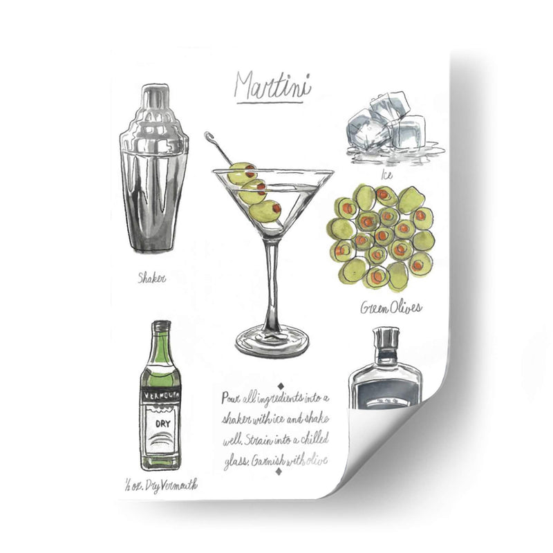 Cóctel Clásico - Martini - Naomi McCavitt | Cuadro decorativo de Canvas Lab