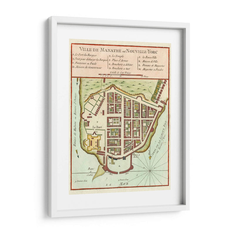 Mapa Petite De Manhattan, Nueva York | Cuadro decorativo de Canvas Lab