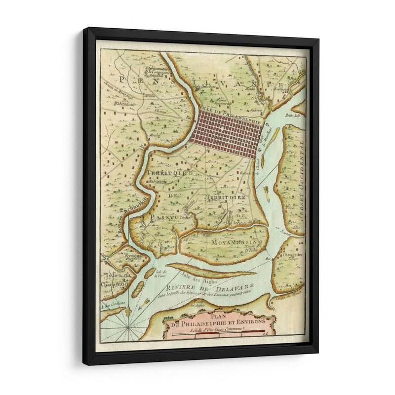 Petite Mapa De Filadelfia | Cuadro decorativo de Canvas Lab