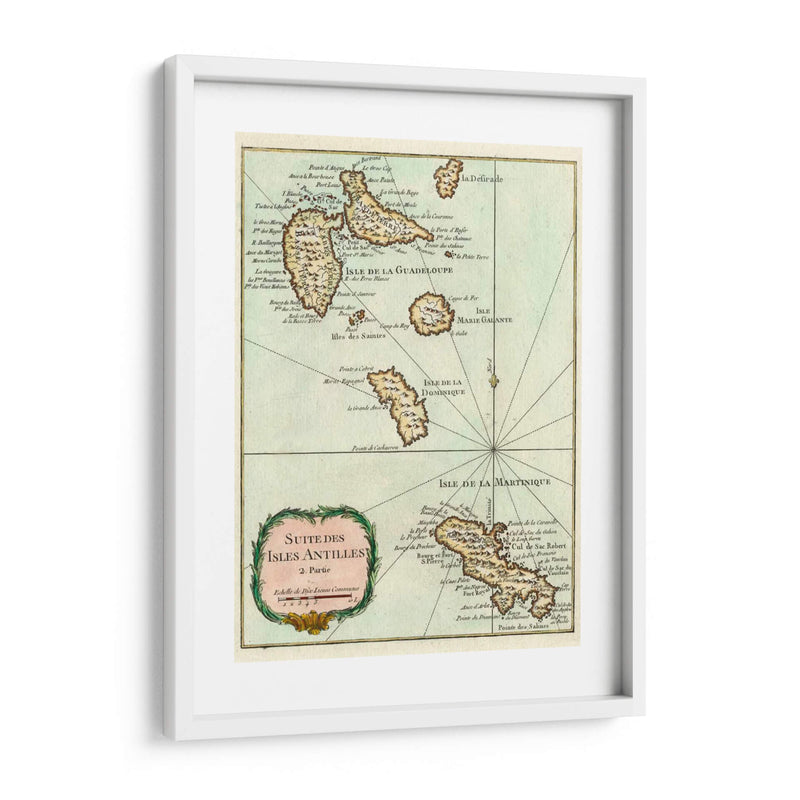 Petite Mapa De Las Islas Antillas I | Cuadro decorativo de Canvas Lab