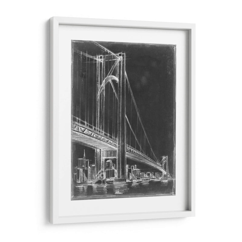 Puente De Suspensión Blueprint I - Ethan Harper | Cuadro decorativo de Canvas Lab