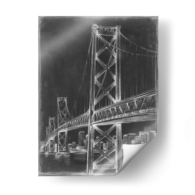 Puente De Suspensión Blueprint Ii - Ethan Harper | Cuadro decorativo de Canvas Lab