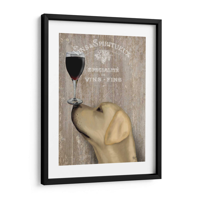 Perro Au Vin Amarillo Labrador - Fab Funky | Cuadro decorativo de Canvas Lab