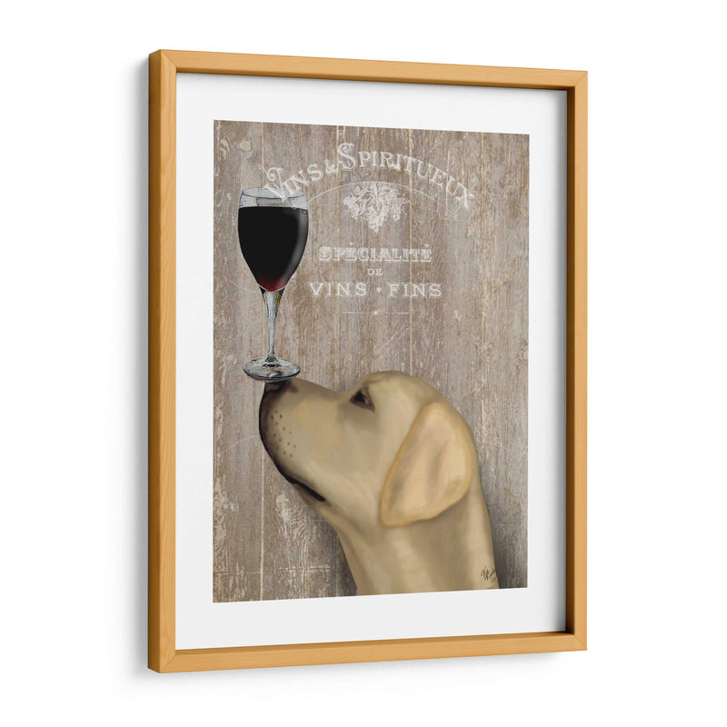 Perro Au Vin Amarillo Labrador - Fab Funky | Cuadro decorativo de Canvas Lab