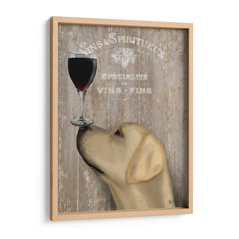 Perro Au Vin Amarillo Labrador - Fab Funky | Cuadro decorativo de Canvas Lab