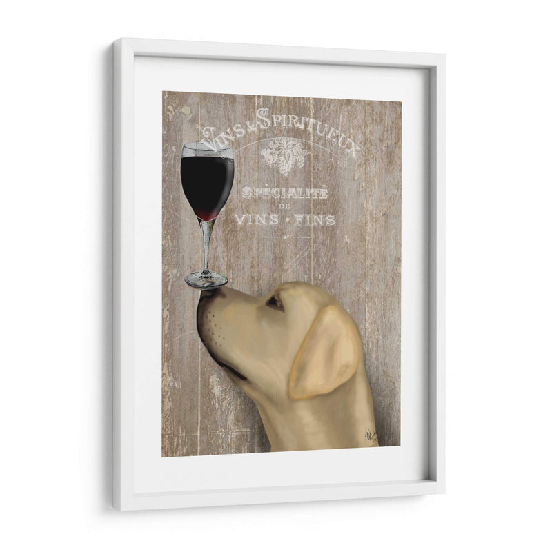 Perro Au Vin Amarillo Labrador - Fab Funky | Cuadro decorativo de Canvas Lab