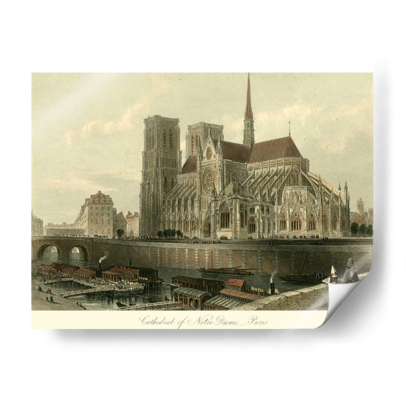 Catedral De Notre-Dame, París. - T. Allom | Cuadro decorativo de Canvas Lab