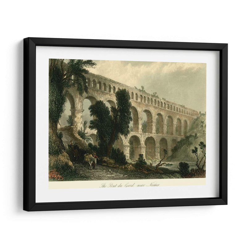 El Pont Du Gard, Cerca De Nismos. - T. Allom | Cuadro decorativo de Canvas Lab