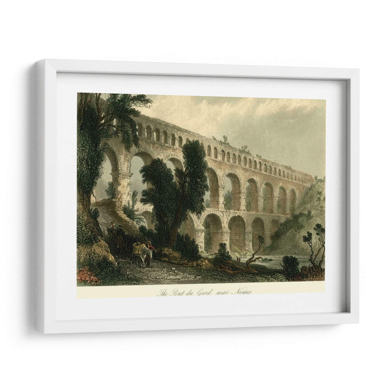El Pont Du Gard, Cerca De Nismos. - T. Allom | Cuadro decorativo de Canvas Lab