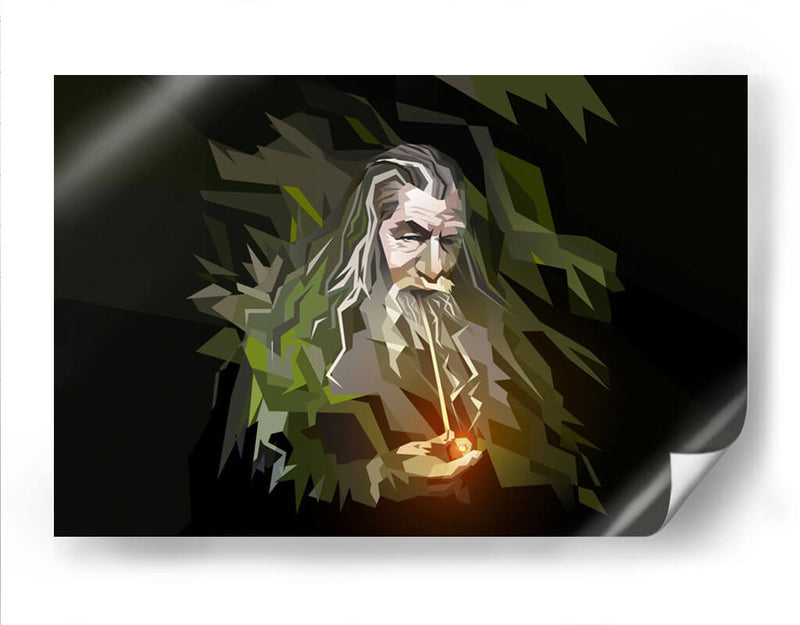 Gandalf ilustrado | Cuadro decorativo de Canvas Lab