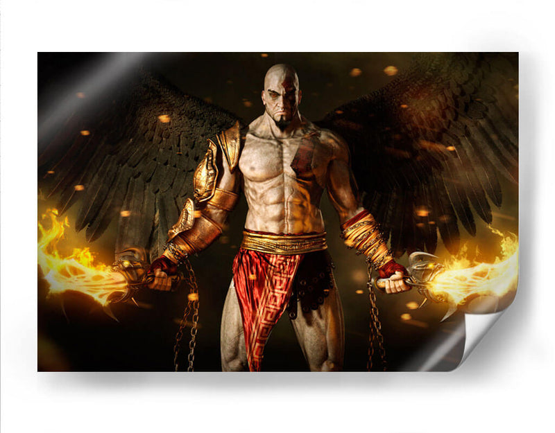 Kratos on fire | Cuadro decorativo de Canvas Lab