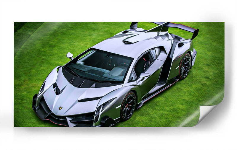 Lamborghini Veneno silver gray | Cuadro decorativo de Canvas Lab