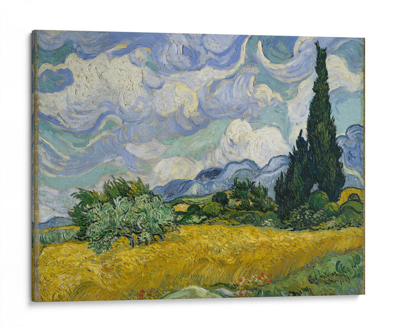 Campo de trigo con cipreses - Vincent Van Gogh | Cuadro decorativo de Canvas Lab