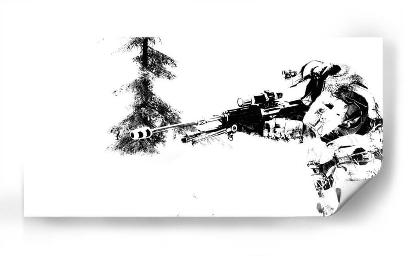 Snow trees Master Chief | Cuadro decorativo de Canvas Lab