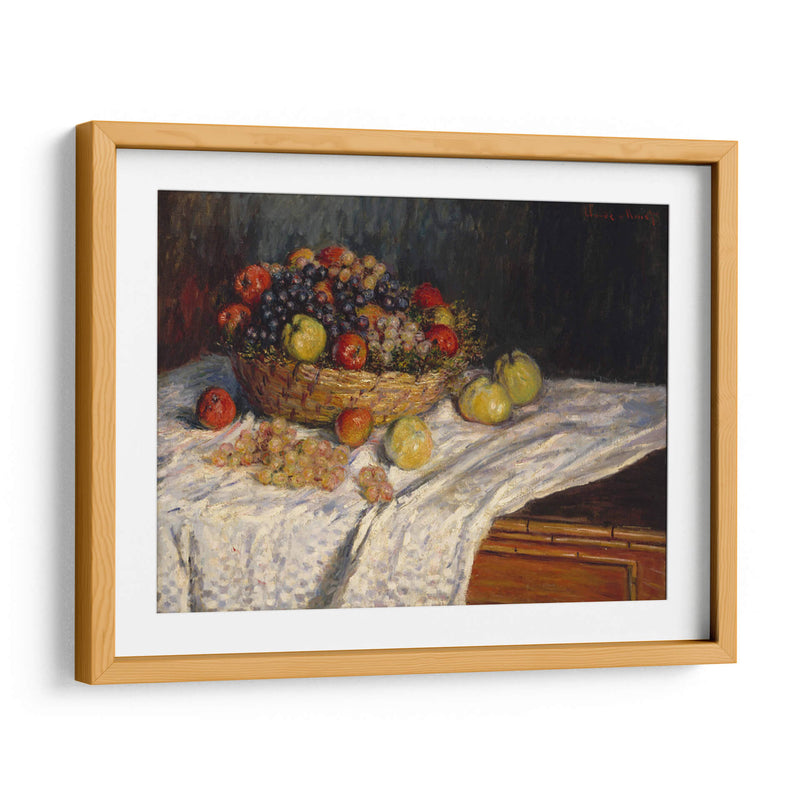 Frutero con manzanas y uvas - Claude O. Monet | Cuadro decorativo de Canvas Lab