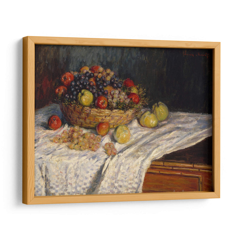 Frutero con manzanas y uvas - Claude O. Monet | Cuadro decorativo de Canvas Lab