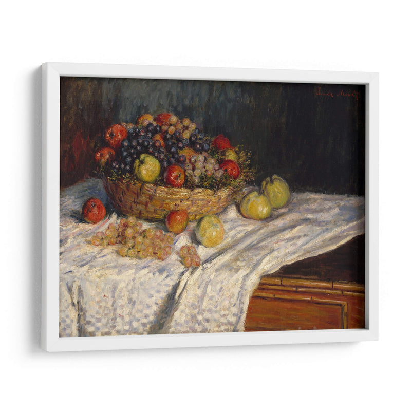 Frutero con manzanas y uvas - Claude Monet | Cuadro decorativo de Canvas Lab