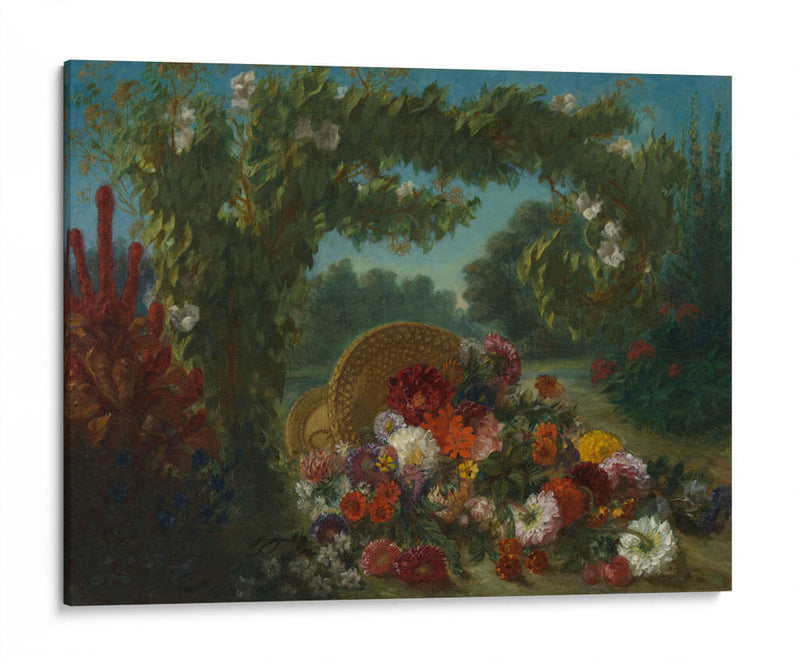 Basket of Flowers - Eugène Delacroix | Cuadro decorativo de Canvas Lab