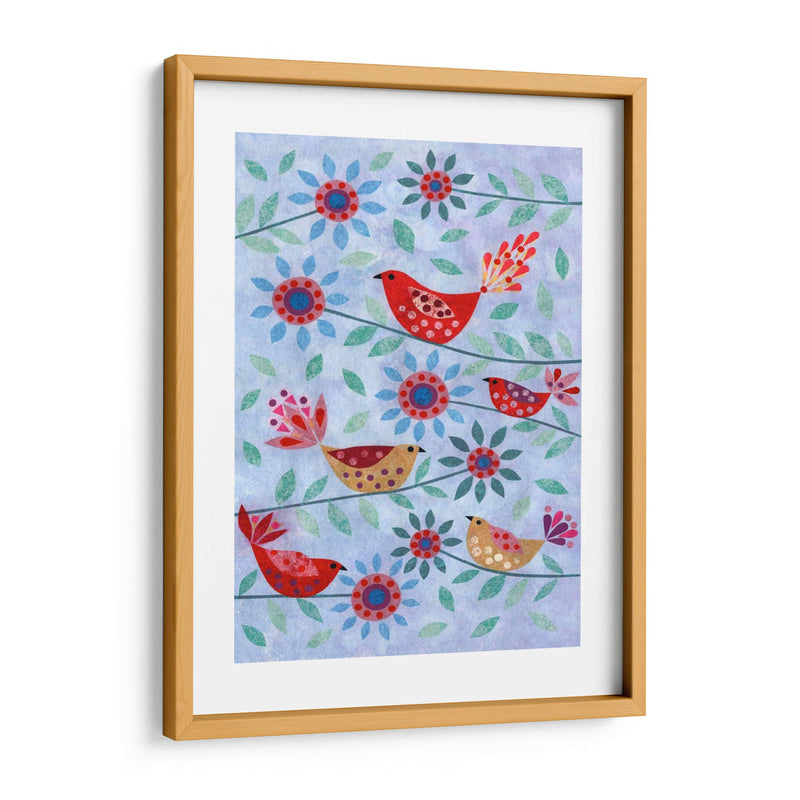 Cinco Pájaros - Kim Conway | Cuadro decorativo de Canvas Lab
