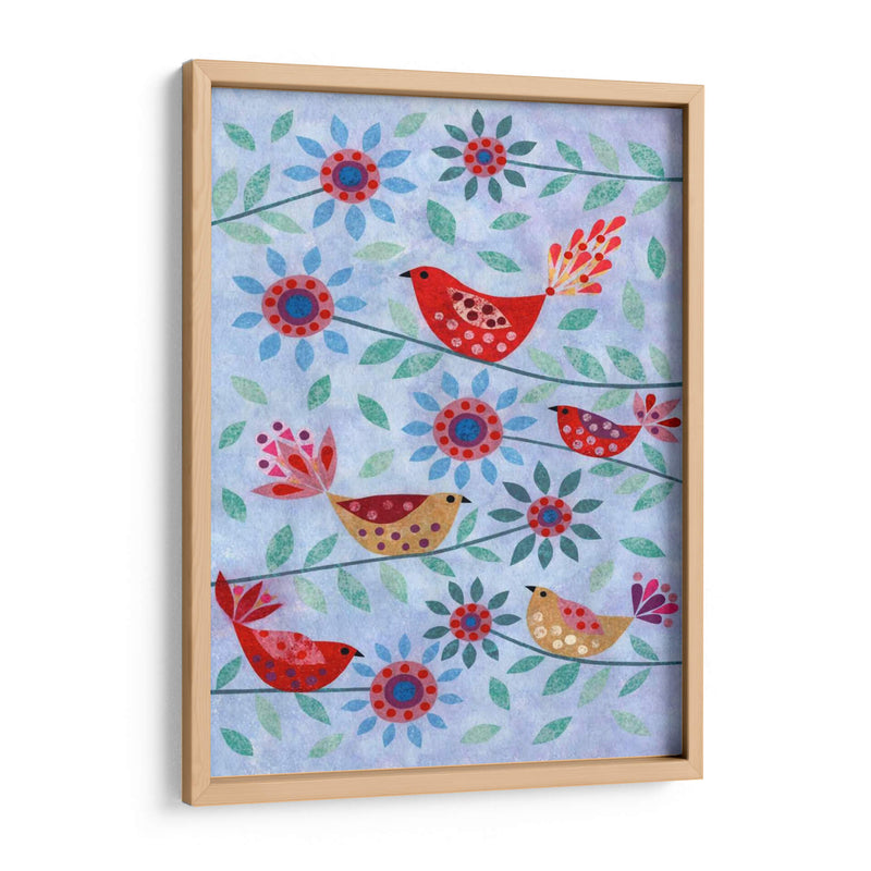 Cinco Pájaros - Kim Conway | Cuadro decorativo de Canvas Lab