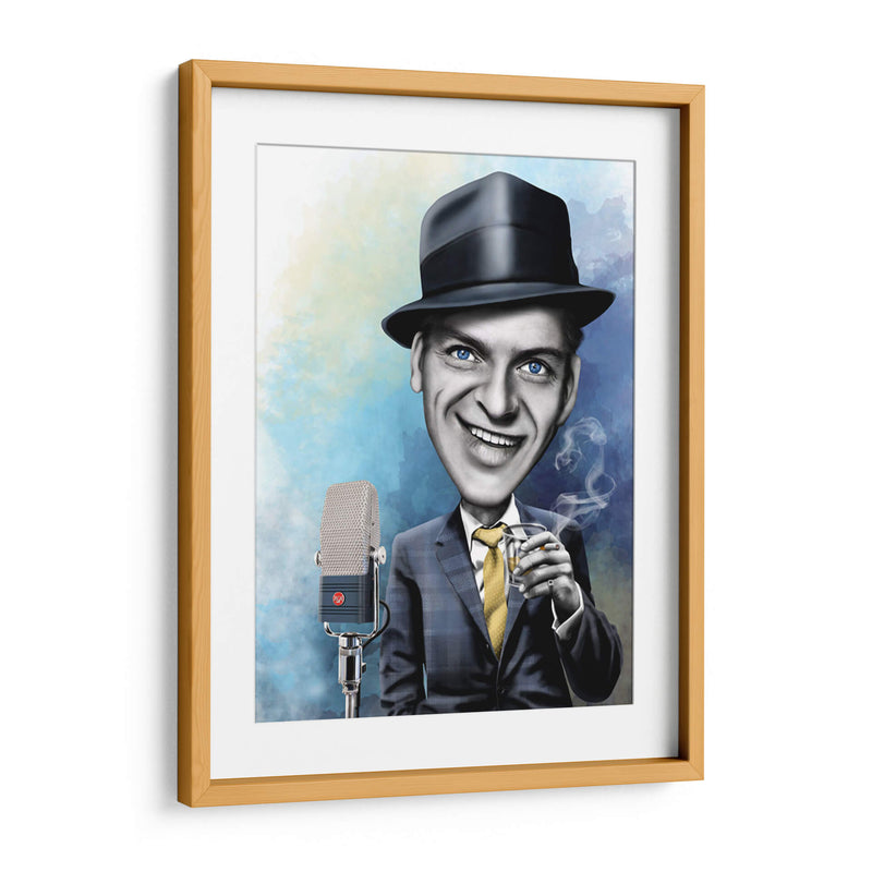 Frank Sinatra en caricatura | Cuadro decorativo de Canvas Lab