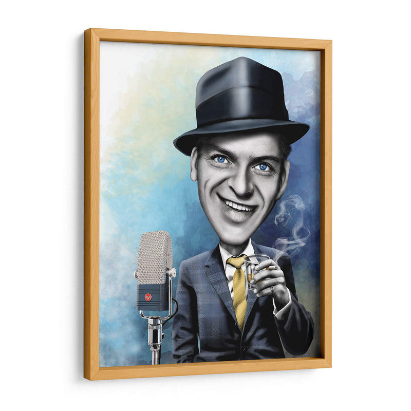 Frank Sinatra en caricatura | Cuadro decorativo de Canvas Lab