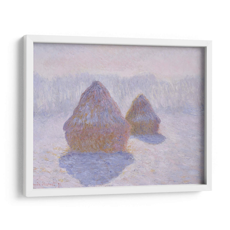 Pajares (efecto de la nieve y el sol) - Claude O. Monet | Cuadro decorativo de Canvas Lab
