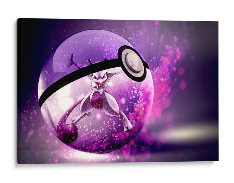 Purple Mewtwo | Cuadro decorativo de Canvas Lab