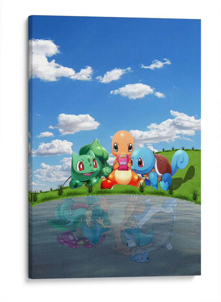 Tres Pokemones | Cuadro decorativo de Canvas Lab