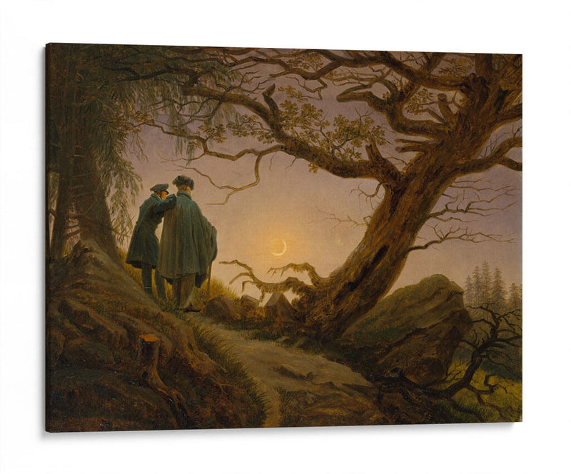 Two Men Contemplating the Moon - Caspar David Friedrich | Cuadro decorativo de Canvas Lab
