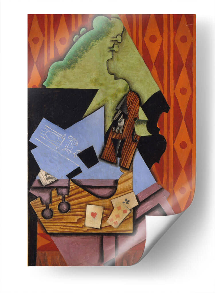 Violin and Playing Cards on a Table - Juan Gris | Cuadro decorativo de Canvas Lab