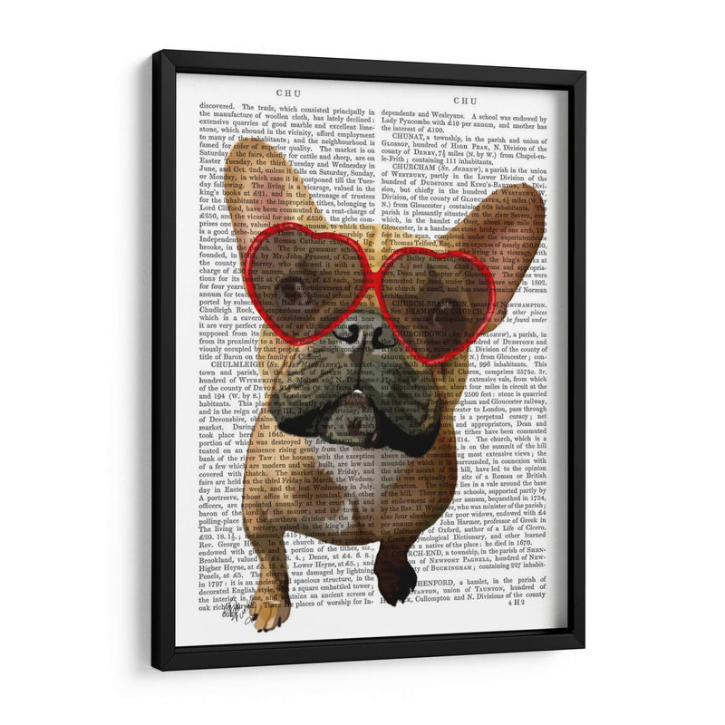 Bulldog Francés Y Gafas De Corazón. - Fab Funky | Cuadro decorativo de Canvas Lab