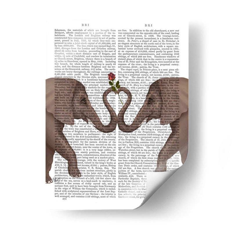 Elefantes Corazón Y Rosa - Fab Funky | Cuadro decorativo de Canvas Lab