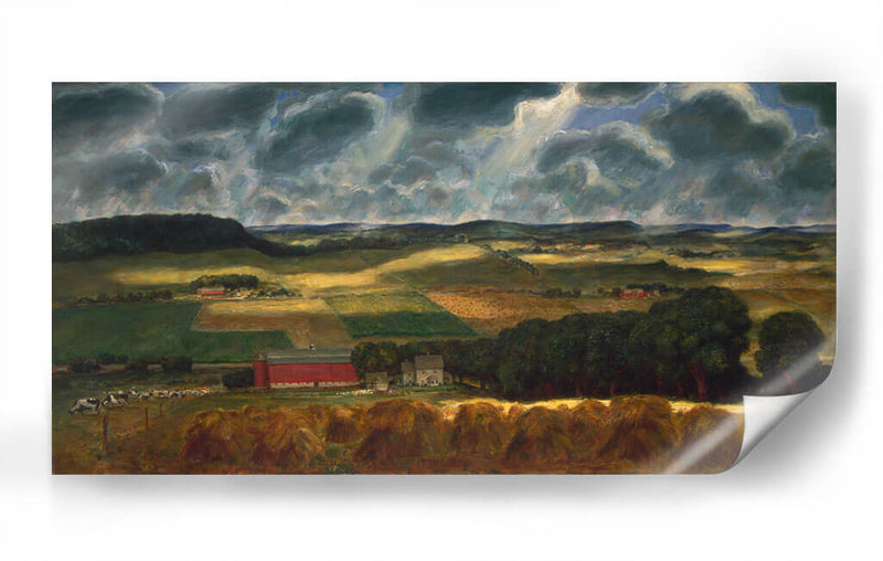 Wisconsin Landscape - John Steuart Curry | Cuadro decorativo de Canvas Lab