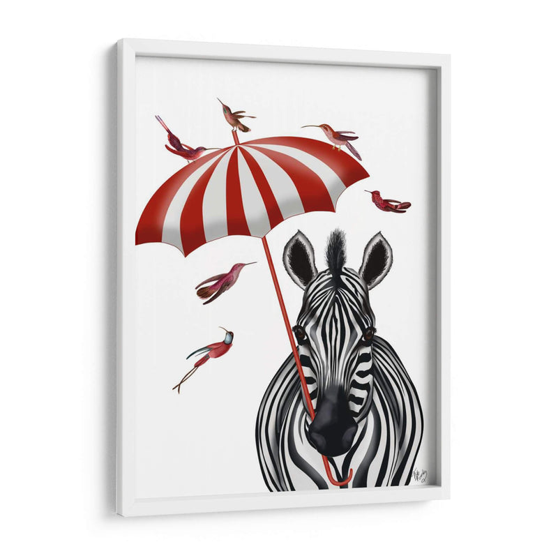 Cebra Con Paraguas 2, Adelante - Fab Funky | Cuadro decorativo de Canvas Lab
