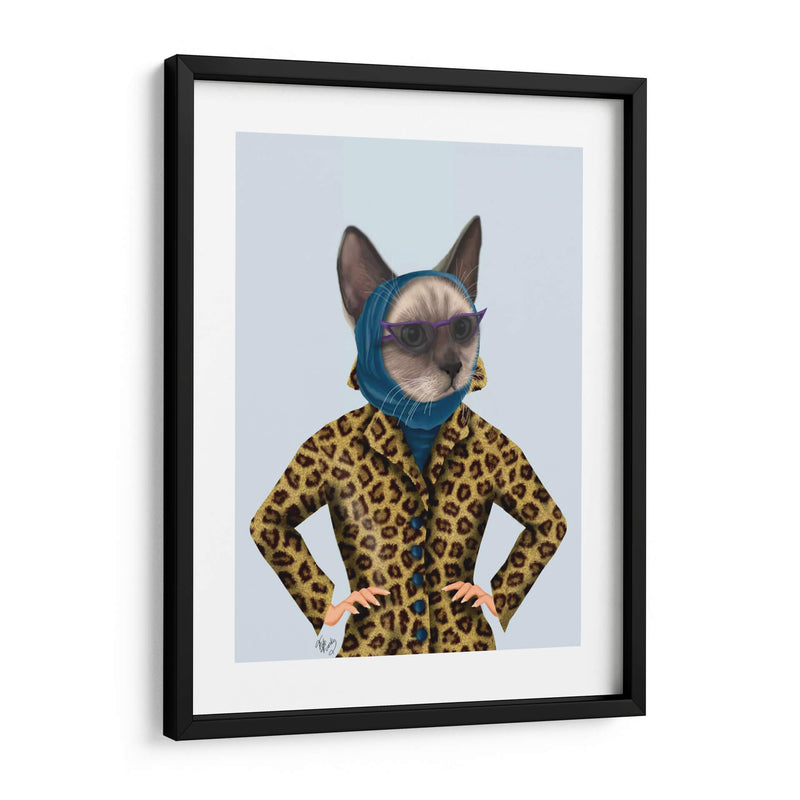 Gato Con Chaqueta Leopardo - Fab Funky | Cuadro decorativo de Canvas Lab