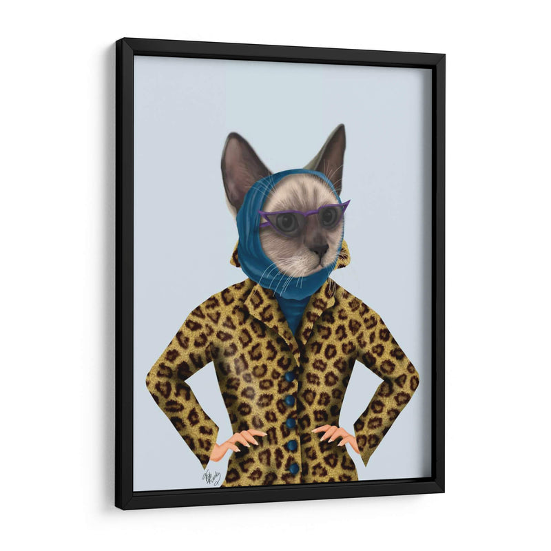 Gato Con Chaqueta Leopardo - Fab Funky | Cuadro decorativo de Canvas Lab