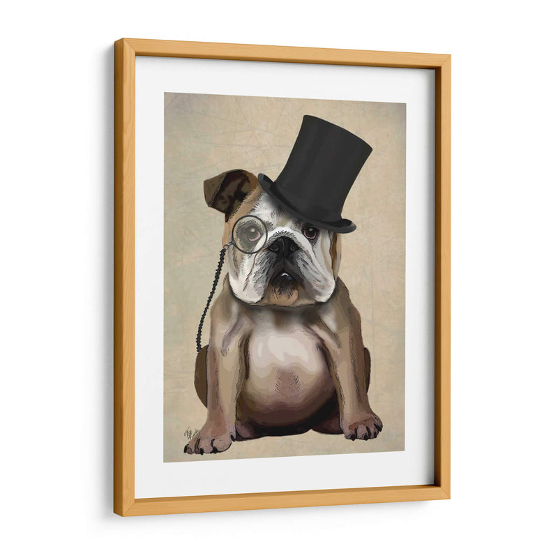 Bulldog Inglés, Hound Formal Y Sombrero - Fab Funky | Cuadro decorativo de Canvas Lab